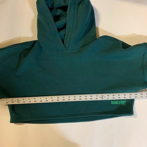 Savage X Fenty Women's Cropped Relaxed Long Sleeve Hoodie Sweatpants Set Size L‎ - Picture 9 of 15